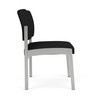 Lesro Black/OnyxArmless Guest Chair, 22.5W24.5L32H, No Arms, Open House Solid Color FabricSeat LS1102